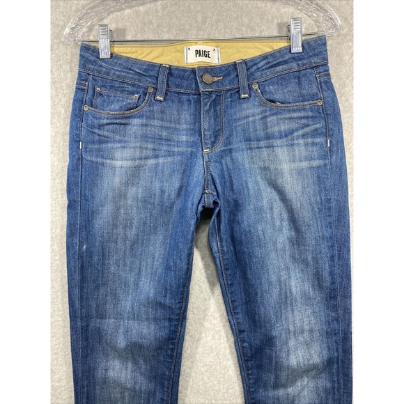 Paige Jeans Women's Size 26 (30x29) Skyline Ankle Peg Denim Distressed Grunge - Picture 2 of 16